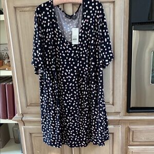 Evans Polka Dot tunic top  in Black pink  and White